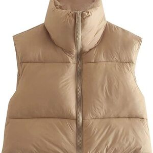 Tan Puffer Vest